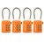 SURE LOCK TSA Compatible Travel Luggage Locks, Inspection Indicator, Easy Read Dials - 1, 2 & 4 Pack (4pack, Orange)