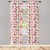 Ambesonne Retro Window Curtains, Patchwork Inspired Design Colorful Patterned Flowers Hearts and Dots Retro Girlish, Lightweight Decor 2-Panel Set with Rod Pocket, Pair of - 28" x 84", Multicolor