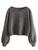 Floerns Women's Solid Boat Neck Long Lantern Sleeve Pullover Thin Sweater Top Grey M