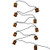 Kurt Adler UL 10-Light Wooden Lantern Light Set with Bears and Deer