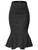 Hybrid & Company Womens Premium Nylon Ponte Stretch Office Fishtail Pencil Skirt KSK45010 1073T Charcoal L