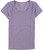 Reebok Womens Fitted Marled Basic T-Shirt, Purple, Large