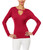 I-N-C Womens Sweater Shirt Pullover Blouse, Red, Small