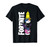 Fortnite Black Classic Fit Crew Neck T-Shirt - Adult Polyester & Cotton Short Sleeve
