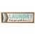 NIKKY HOME Decorative Wood Framed Wall Plaque Laundry Sign Drop your pants here, Blue