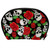 Inhomer Sugar Skull Red Rose Cosmetic Bag Travel Handy Organizer Pouch Makeup Bags Purse for Women Girls