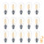 Brightech Ambience PRO LED S14 2 Watt Dimmable Bulb - Equal to 20-25W Incandescent Bulbs - Outdoor String Lights  Edison-Inspired Exposed Filaments Design- 15 Pack - E26 Base