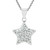 AeraVida Twinkling Comet Star Clear Cubic Zirconia .925 Sterling Silver Pendant Necklace
