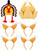WILLBOND 6 Pieces Thanksgiving Turkey Costume Turkey Hat with Head Legs Tail Roasted Turkey Hat Turkey Drumsticks Headband for Thanksgiving Christmas Halloween Party