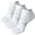 Hylaea No Show Running Athletic Anti-Blister Wicking Coolmax Socks, Seamless Anti-odor (Medium, 3 Pairs White Style 2)
