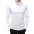 Men's Fashion Mock Turtleneck T-Shirts Long Sleeve Pullover Sweater Basic Designed Undershirt Slim Fit Top XL White