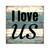 SILYHEART I Love Us Framed Wood Sign Wall Art Signs Farmhouse Lettering Saying Wall Decor Farmhouse Rustic Wooden for Home Laundry Room Kitchen Bedroom 12x12in