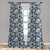 Ambesonne East Window Curtains, Floral Illustration Oriental Eastern Style with Traditional Influences, Lightweight Decor 2-Panel Set with Rod Pocket, Pair of - 28" x 84", Blue Grey