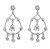 Hanging Earrings Clear Simulated CZ .925 Sterling Silver