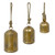Brass Cow Shabby Chic Country Style Rustic Metal Hanging Giant Cow Bells Decor Set of 3 Christmas Decorative Cow Bells on Jute Rope Brass Cow Shabby Chic Country Style Rustic Metal Hanging Giant Cow Bells Decor Set of 3 Christmas Decorative Cow Bells on Jute Rope