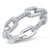 Eternity Clear CZ Chain Link Ring New .925 Sterling Silver Band Size 9
