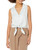 Karen Kane Women's Sleeveless TIE-Front TOP, Mint, Large