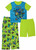 MINECRAFT Boys' 3 Piece Pajamas Set, Blue/Green/Multi, 12 (21mf)