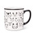 Abbott Collection 27-MUG-AB-57 Simple Cat Faces Mug, White/Black