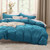 Bedsure Teal Duvet Cover Full Size - Soft Prewashed Full Duvet Cover Set, 3 Pieces, 1 Duvet Cover 80x90 Inches with Zipper Closure and 2 Pillow Shams, Comforter Not Included