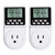Techbee Indoor Digital Infinite Repeat Cycle Intermittent Outlet Timer Plug 24 Hour Programmable Timed Electrical Power Switch with Countdown Delay on Off Function for Lights and Appliances (2 Pack)