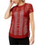 bar III Womens Burnout Embellished T-Shirt, Red, Medium
