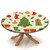 Xmas Fitted Tablecloths Round, Merry Christmas Elastic Edge Polyester Decorative Table Cover, Fit for 32" Round Table, Stain & Wrinkle Resistant Table Cover for Festival Party Decor Use