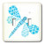 3dRose LLC lsp_25376_2 Blue Pointillism Dragonfly, Double Toggle Switch