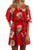 KBOOK Women's Off Shoulder Floral Print Cute Vacation Boho Short Sleeve Casual Mini Party Dress with Belt