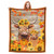 Highland Cow Blanket, Sunflower Cow Print Gifts for Women Adults Throw Blanket for Bed Couch, Soft Cozy Plush Warm Fleece Blanket for Girls Kids Travel Pumpkin Cow Lovers Thanksgiving Gift 50"x60"