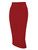 Tapata Women's Office Work Pencil Skirt Stretch High Waist Below Knee Bodycon for Business Casual, Red, XX-Large