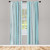 Ambesonne Geometric Curtains, Abstract Pattern of Dotted Rectangles, Window Treatments 2 Panel Set for Living Room Bedroom, Pair of - 28" x 95", Blue Sky