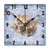 Augwed Under The Sea Clock Vintage Sea Conch Square Wood Clocks Silent Non Ticking Battery Operated Wall Clock Wall Decor 12inch Clock for Laundry Room Bedroom