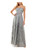 City Studio Womens Juniors Floral-Embroidered Maxi Evening Dress Gray 1