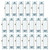 [20-Pack] PROCURU Decorator Paddle Rocker Light Switch, Single Pole, 3-Wire, Grounding 15A 120V-277V, White, UL Certified