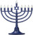 Rite Lite LTD Led Menorah Battery Operated Tinted Blue Bulbs