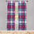 Ambesonne Abstract Window Curtains, Plaid Pattern with Vintage Scottish Effects Illustration Art, Lightweight Decorative 2-Panel Set & Rod Pocket, Pair of - 28" x 63", Pink Dark Blue