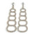 Statement AB/Clear Crystal Chandelier Long Earrings In Silver Tone Metal - 9cm Drop