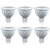 7 Watts MR16 GU5.3 LED Lights Lustaled 12V LED MR16 Landscape Bulbs with GU5.3 Bi-pin Base 50W Halogen Spotlights Equivalent Daylight 6000K for General Track Lighting (6-Pack)