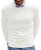 Aimeilgot Mens Crewneck Sweater Casual Knit Striped Classic Pullover Sweater Long Sleeve Sweater for Men with Ribbing Edge(White,Large)