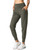 G Gradual Women's Joggers High Waisted Yoga Pants with Pockets Loose Leggings for Women Workout, Athletic, Lounge (Olive Green, Medium)