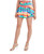 BCBGeneration Women's Relaxed High Waisted Smocked Short, Playful Stripe, Large