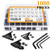 VIGRUE M2 M3 M4 Alloy Steel Socket Head Cap Screws Nuts Set 1080pcs Assortment Kit with Storage Box, Three Hex Wrenches Included (1080 PCS)