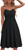 Soesdemo Summer Dresses for Women Sleeveless V Neck Spaghetti Strap A Line 2023 Fashion Sundresses Casual Black Dress with Pockets for Wedding/Graduation/Spring/Beach