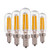 T25 4W Tubular LED Bulb,Edison LED Filament Pendant Lighting, Vintage E12 Candelabra Base LED Light,40w Incandescent Replacements,Warm White 2700K, Dimmable Night Light Bulbs,5 Pack