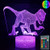 YOUNSH Dinosaur Light, Dinosaur Lamp Kids Night Light 16 Colors Changing with Remote Control Kids Bedside Lamp As a Gift Idea for Boys Home Bedroom Party Supply Decoration