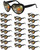 20 Pairs Heart Sunglasses for Women Men Heart Effect Diffraction Glasses Oversized Cute Heart Shaped Eyewear Rave Party Bulk