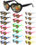 20 Pairs Heart Sunglasses for Women Men Heart Effect Diffraction Glasses Oversized Cute Heart Shaped Eyewear Rave Party Bulk