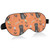 Unisex Sleep Eye Mask Orange-Black-Cats-Floral Night Sleeping Mask Comfortable Eye Sleep Shade Cover