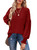 MIHOLL Cute Long Sleeve Tops for Women Casual Crew Neck Shirts Ruffle Lantern Sleeve Sweatshirt Top Blouse